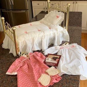 Samantha Brass Bed, Nightgown, Kimono and Slippers